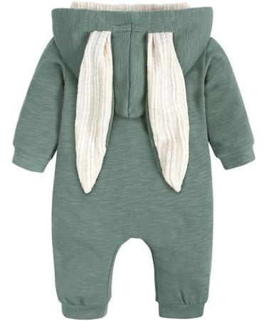 Winter Warm Rabbit Ear Hooded Romper for Newborn Baby 9-12 Months - Color 03 - Buy Online on SooperMarket.com