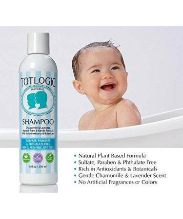 TotLogic Sulfate-Free Kids Shampoo - 8 oz | Gentle, Paraben-Free & Non-Toxic Plant-Based Formula with Natural Essential Oils for Babies and Toddlers - Buy Online on SooperMarket.com