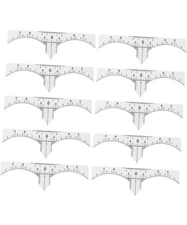 Gogogmee Scale Ruler 10pcs Set Makeup Ruler Eyebrow Stencil Eyebrow Guide Measure Tool Eyebrow Stickers Disposable Makeup Gadgets - Buy Online on SooperMarket.com