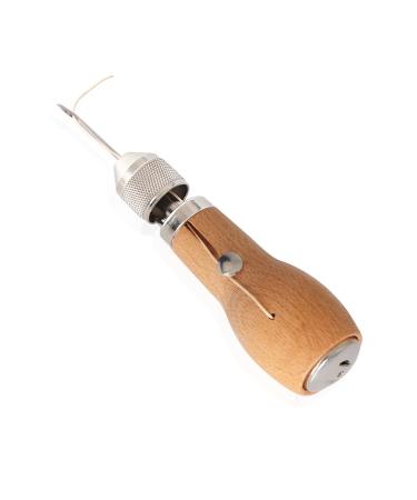 Professional Sewing Awl Hand Stitcher Repair Tool Kit for Leather and Heavy Fabrics with 2PCS Needles  1PC Coil and Yarn/Threads 01