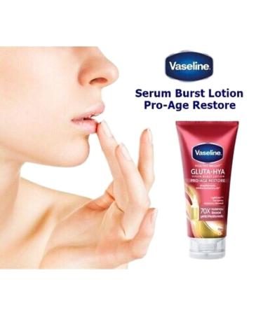 Vaseline Gluta-Hya Pro-Age Restore Serum Burst Body Lotion - Intensive Rejuvenation & Hydration with Collagen & Hyaluronic Acid - 300ml - Buy Online on SooperMarket.com