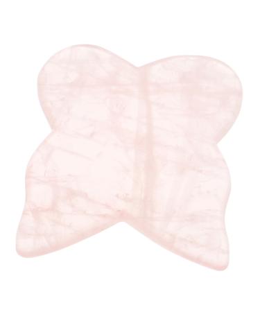 NOLITOY Rose Quartz Massage Butterfly Board Facial Sculpting Tool Guasha Stone for Face Gua Sha Facial Tools Rose Quartz Scraping Board Facial Tools for Skin Care Gua Stone Pink Crystal 8.50X7.00X0.20CM Pink