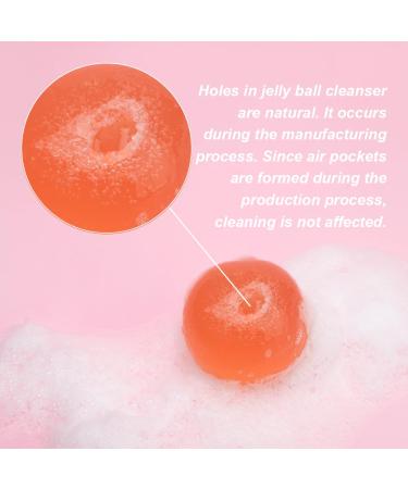 Be Bare Aqua Jelly Ball Cleanser - Daily Korean Face Wash for Dry Skin with AHA BHA & Allantoin - Hydrating Exfoliant - Peachy Pink (1.41oz - Buy Online on SooperMarket.com