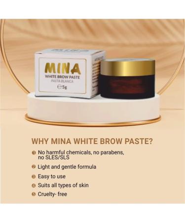 MinaiBrow Eyebrow Conditioning Cleanser 100ml + White Brow Paste 5g | Hydrating, Moisturizing, Brow Mapping & Shaping - Buy Online on SooperMarket.com