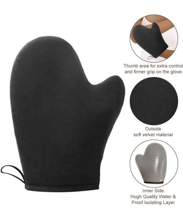 Self-Tanning Glove Self-Tanning Applicator Face and Body 2 Pieces Self-Tanning Glove Self-Tanning Glove Double-Sided Self-Tanning Glove for Sea Beach Men Women Black - Buy Online on SooperMarket.com