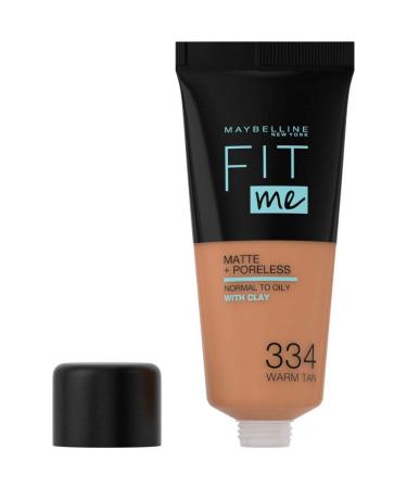 MAYBELLINE Fit Me Matte & Poreless Makeup No. 334 Warm Tan - 30 ml | Buy Internationally Online - Buy Online on SooperMarket.com