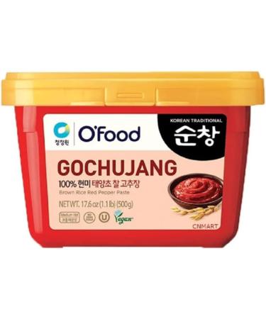 O Food Gochujang Korean Traditional Brown Rice Red Pepper Hot Chilli Paste 500g (Pack of 2) by CNMART - Buy Online on SooperMarket.com