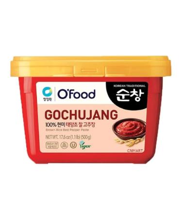 O'Food Gochujang Korean Traditional Brown Rice Red Pepper Hot Chilli Paste 500g by CNMART