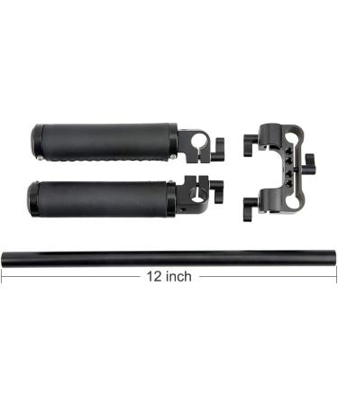 NICEYRIG Lens Handle Kit with 15mm Rod Clamp - 12 Long Rod for Video Camera Shoulder Rig - Buy Online on SooperMarket.com