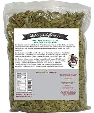 Jiva Organic Green Cardamom Pods Whole - Non-GMO - Premium Quality - 3.5 oz Bag - Buy Online on SooperMarket.com