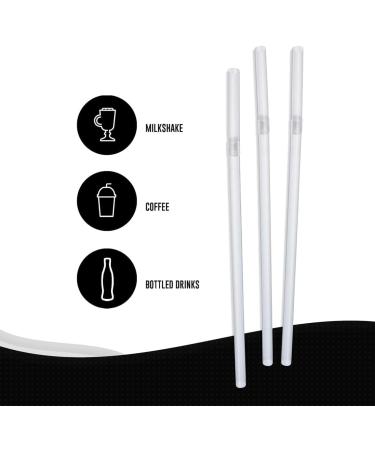 100-Pack Plastic Straws Clear Flexible Drinking Straws Disposable Non-Bendable Plastic Straws - 8" x 0.2"-Clear (100 Bend Straw) - Buy Online on SooperMarket.com