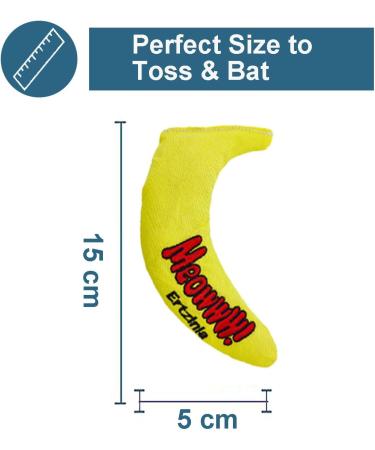 Ertzinla Catnip Toys Banana for Cats UK Banana 100% Natural Cat nip Filled - Buy Online on SooperMarket.com