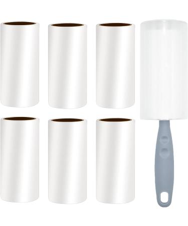 Foot roll 6 rolls 60 sheets/rolls with 1 roller extra sticky lint roller animal hair remover hair removed from the clothes brush for animal hair clothing sofa bed animal hair and carpet