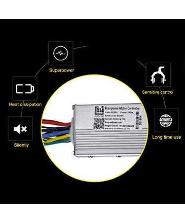 Aluminium Alloy E-Bike Brushless Controller - 24V 350W for Steady Speed & Sensitive Braking Control - Buy Online on SooperMarket.com