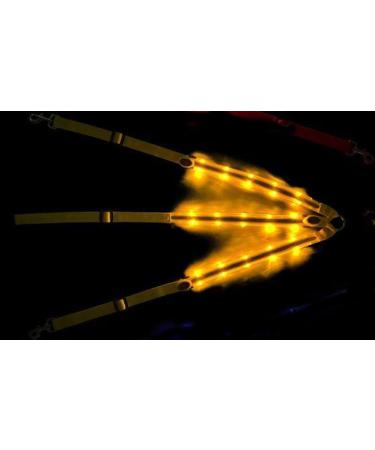 FM2018XSL Horse Harness LED Breastplate - Luminous Reflective Belt for Equestrian Safety | Outdoor Horse Riding Gear - Bright Yellow - Buy Online on SooperMarket.com