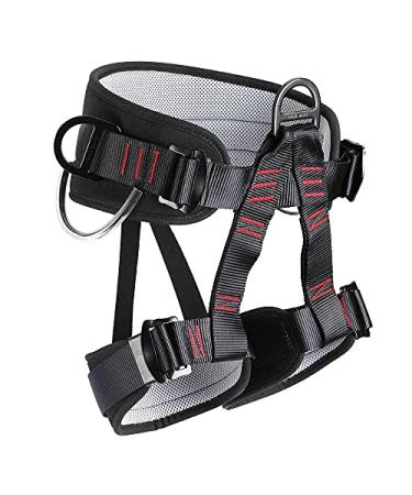 HandAcc Climbing belts, Thicken Professional Half Body Safety Belt Climbing Gear for Mountaineering, Tree Climbing, Fire Rescue, Rappelling and Other Outdoor Adventure Activities