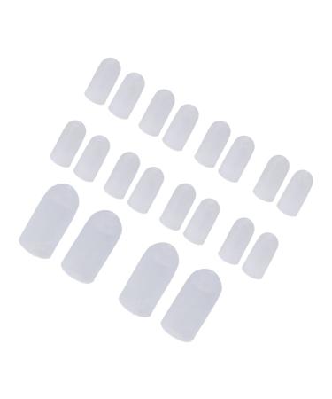 Toe Cushion Tube ANGGREK 10 Pairs Toes Protector Soft Silicone Prevent Friction Different Size Toes Protective Guards Protect Toe from Rubbing and Other Painful Toe Problems