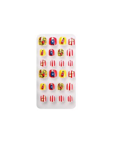 Dajidafu 1 Set Christmas Nail Wraps Press on Nails for Kids Cartoons Style Toe Decor Children Art Decals Beauty Tool Manicure PNT-16-18