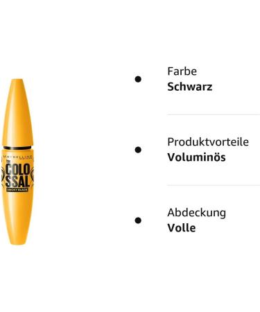 Buy Maybelline New York VolumExpress The Colossal Smoky Eyes Mascara - Dangery Smoky Black 9.5ml | International Shipping Available - Buy Online on SooperMarket.com