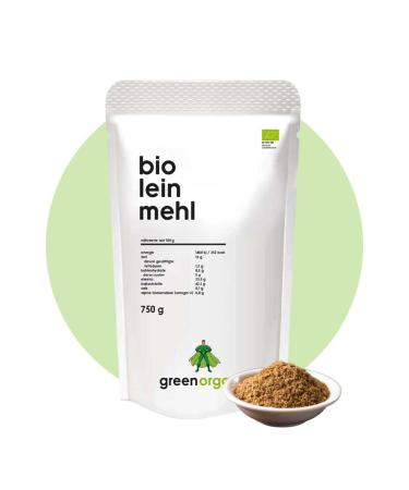 Organic Premium linseed flour-Lower-Carb vegan de-oiled protein-rich high-fiber diet-safe plant protein paleo fair and sustainable 750 g flaxsee brown 900 g (1 Pack)
