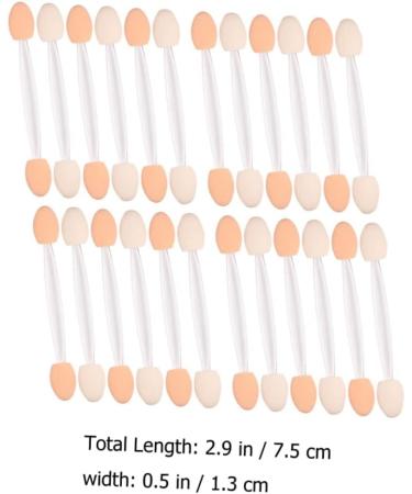 Housoutil 50pcs Two-color Eyeshadow Brush Eye Shadow Makeup Brushes Eyeshadow Cosmetic Woman Girl - Buy Online on SooperMarket.com