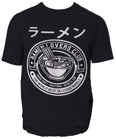 Ramen Overs Club T Shirt Noodle Japanese Food Men L Black