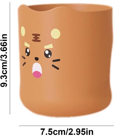 gooch Kids Toothbrush Cup with Handle 300ml Cartoon Water Cup Mouth Rinse Cup - Adorable Bathroom Cup Smooth Kids Cup for Boys Girls Toothbrush Little Tiger - Buy Online on SooperMarket.com