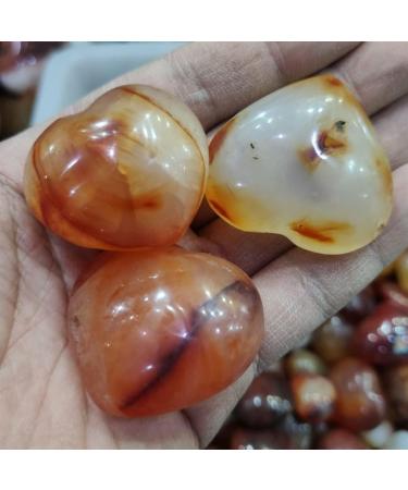 3pcs Natural Heart-Shaped Colorful Red Carnelian Agate Flame Geode Beautiful Crystal - Buy Online on SooperMarket.com