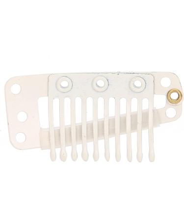 Hair Extension Clip 10 tooth Design Wig Clip Durable and Safe Functional for Wigs Hair Weaving for Most People(creamy-white) - Buy Online on SooperMarket.com