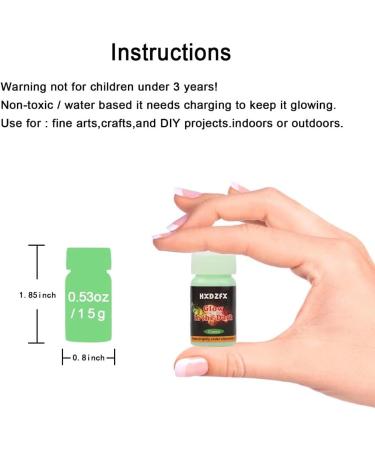 12 Colors Glow in The Dark Pigment Powder 20g/0.7oz - Non-Toxic Luminous Powder for Epoxy Resin, Slime, Nails, Paint, Halloween Art and Crafts - Buy Online on SooperMarket.com