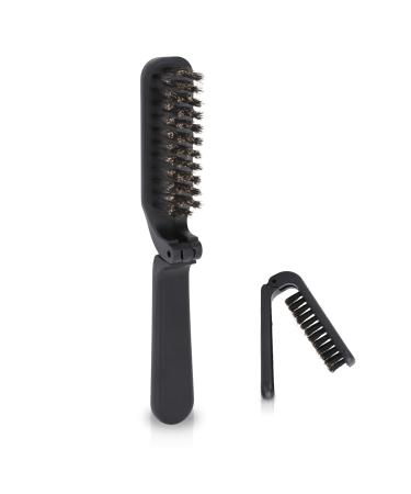 Collapshable hairbrush mini-bag travel hair brush beard-styling ridge degradation brush for men double-headed antistatic comb for smoothing disguising massaging and for more shine
