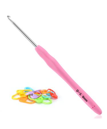 Vodiye Crochet Hooks, Professional Extra Long 3mm Crochet Hook, Ergonomic Handle Crochet Hooks Set, Crochet Needle for Beginners and Experienced Crochet Hooks Lovers