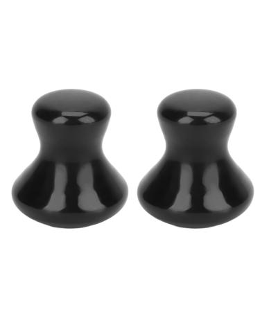 2pcs Black Gua Sha Facial Tools Mushroom Shape Face Lift Tool for Wrinkles Removal Practical Massager Roller Tool for Skin Firming Lightweight Lymphatic Drainage Massager for Home Salon