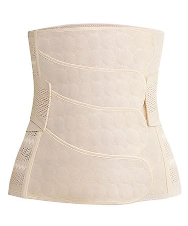 WANYI 4-patch Postpartum Belly Band C-Section Recovery Belt Support Recovery Belly/Waist/Pelvis Belts for Normal Birth/Caesarean section Postnatal Shapewear(Beige-XL) XL Beige