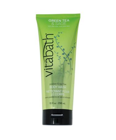 Vitabath Body Wash  Green Tea & Sage  10 Fluid Ounce Green Tea & Sage 10 Fl Oz (Pack of 1)