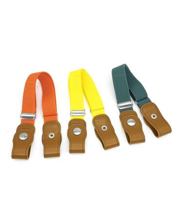 Anshili 3 Pieces Children Belt Adjustable Elastic Stretch Belt for Boys and Girls