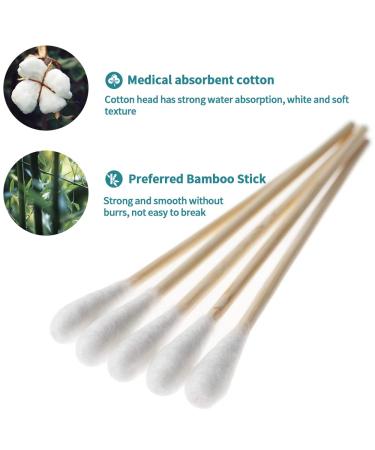 500 Pack 3.93 Inch Long Cotton Swabs with Wooden Sticks for Wound Care and Cleaning - Buy Online on SooperMarket.com