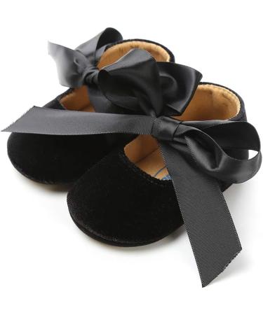 RVROVIC Baby Girl Moccasins | Infant Princess Sparkly Shoes 6-12 Months | Soft Sole Prewalker Toddler Girls Shoes (Black) - Buy Online on SooperMarket.com