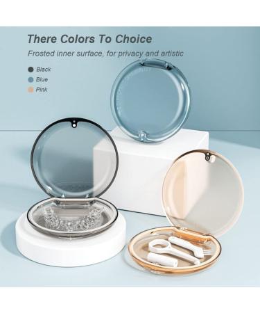 Compact Pocket Sized Invisalign Aligner Case with Magnetic Closure in Black - Buy Online on SooperMarket.com