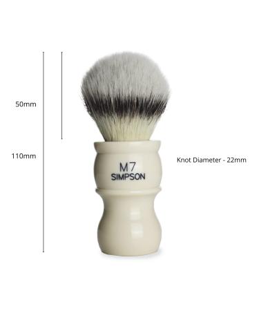 Buy Alexander Simpson M7 Synthetic Hair Brush - Faux Platinum Shaving Brush (Ivory) | International Shipping Available - Buy Online on SooperMarket.com