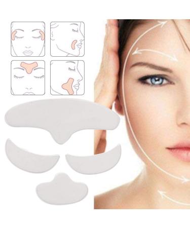 4PCS Anti-Aging Silicone Patches | Skin Tightening Forehead & Eye Pads | Washable Anti-Fold Face & Chin Treatment for Fine Lines - Buy Online on SooperMarket.com