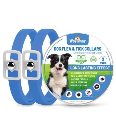Repellent Collars for Dogs Repellent Collar for Dogs Adjustable Water Resistant repellent Collar Dog Natural Dog repellent Collars for Puppies Small Medium Large Dogs Blue 2pack