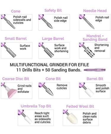 Grendly Electric Nail File Kit Protable Nail Drill Electric Manicure Tools for Home Use DIY Nail Art Nail Salon Silver - Buy Online on SooperMarket.com