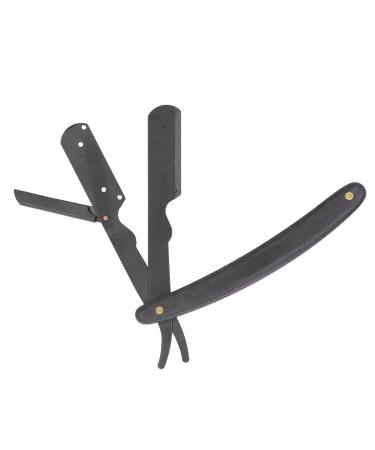 Premium Black Razor Wood & Swing Lock Razor for Precision Barbering | Barber Bart Klinge Rack - Perfect for Men's Grooming - Buy Online on SooperMarket.com