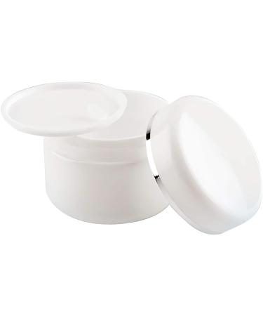 Tianzd 5-Piece 30ml Empty White Plastic Cream & Gel Containers with Silver Band Lid - Cosmetic Ointment Box & 5 Spoons for International Shipping - Buy Online on SooperMarket.com
