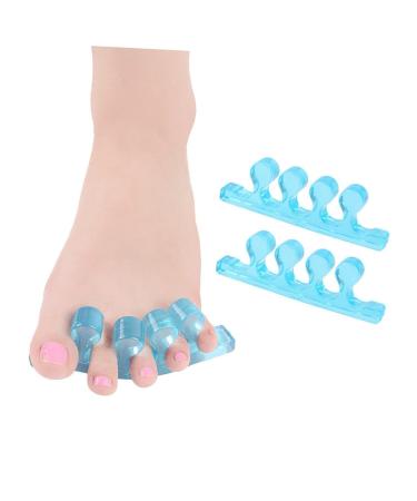 Splitter 1 Pair Silicone Gel Shoe Pad Splitter Blue Valgus Adjuster Gel Stretcher & Separator Bunion Cushions Gel Orthotics Splitter Pinch Dilator Men and Women Shoe Filler