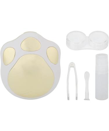 Contact lens case contact lens container plastic material convenient practical safe protection mirror appearance for individual use Gold - Buy Online on SooperMarket.com