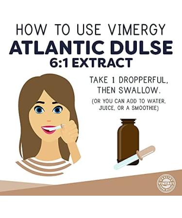 Vimergy Organic Atlantic Dulse Extract 55ml - Liquid Seaweed Supplement for Healthy Eyesight and Thyroid - Alcohol-Free, Gluten-Free, Vegan & Paleo Friendly - Buy Online on SooperMarket.com