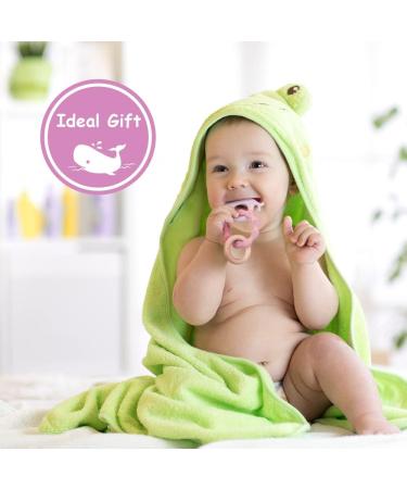 Vicloon Baby Teething Toy - Silicone & Wood Teether Chew Toy for Boys & Girls (Pink-Purple) | Easy to Hold & Clean Up - Buy Online on SooperMarket.com