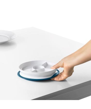 OXO Tot Stick & Stay Suction Divided Plate | Navy Blue | Best Child-Friendly Dinnerware for Easy Mealtime - Buy Online on SooperMarket.com